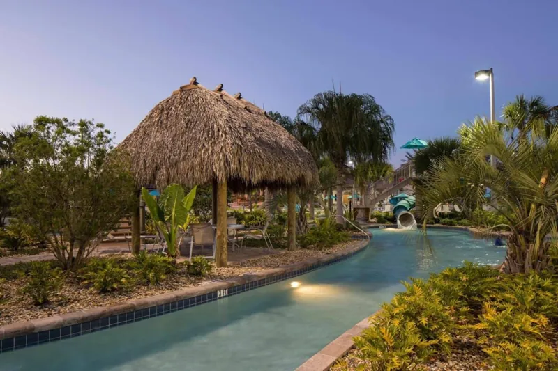 The resort lazy river