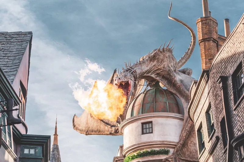 Diagon Alley dragon at Universal Orlando